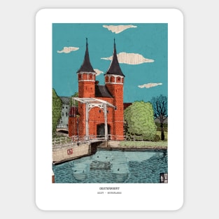 Oosterpoort Delft Netherlands - Eastern Gate Delft City Travel Art Sticker